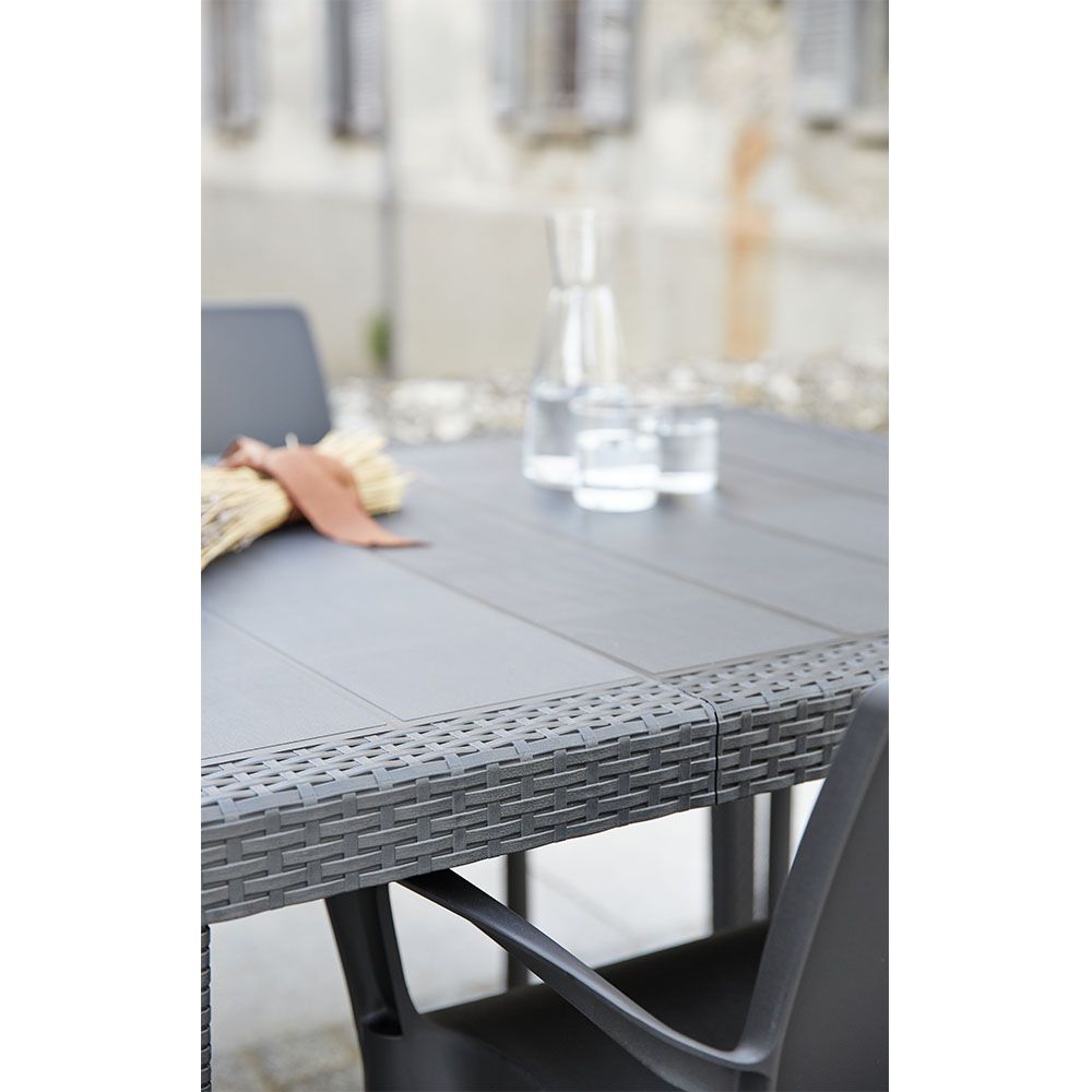 Mesa extensível queen, COR antracite, para USO externo, 90 x 150 - 220 x 72 cm - Image 3