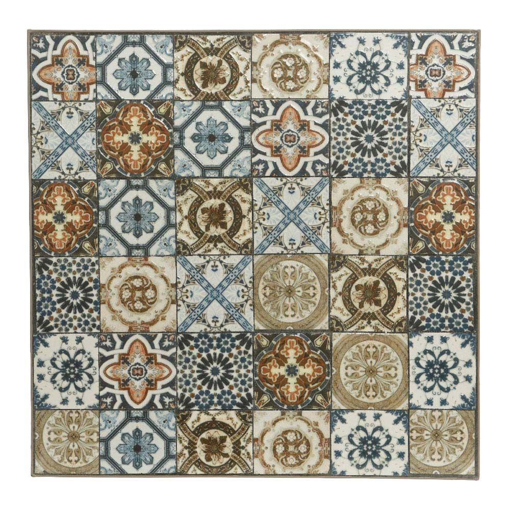 Mesa bistro em metal/mosaico, marrom, para USO externo, 58 x 58 x 72 cm - Image 2