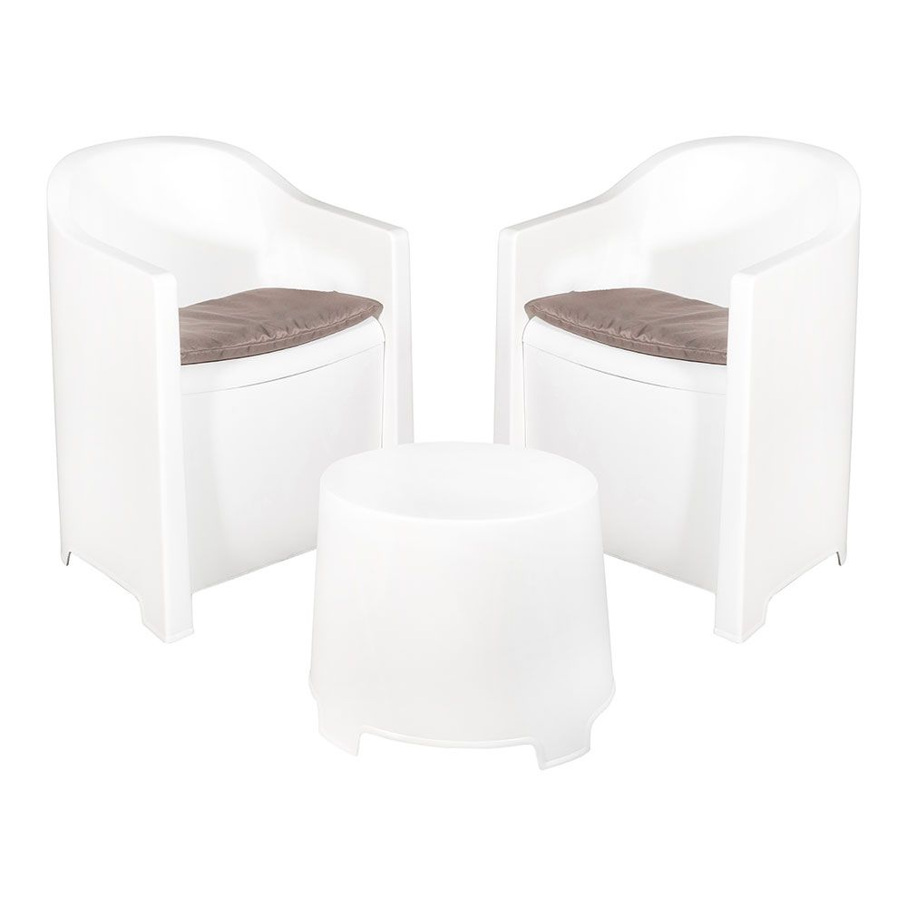 Conjunto de terraço luna branco