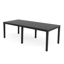 Mesa extensível indo, COR antracite, para USO externo, 90 x 150 - 220 x 72 cm