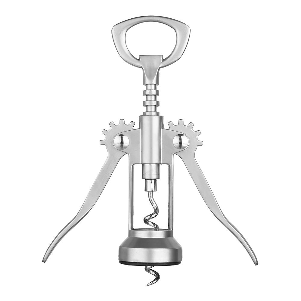 Saca rolhas deluxe aço inoxidavel modelo charles de gaules 15 cm