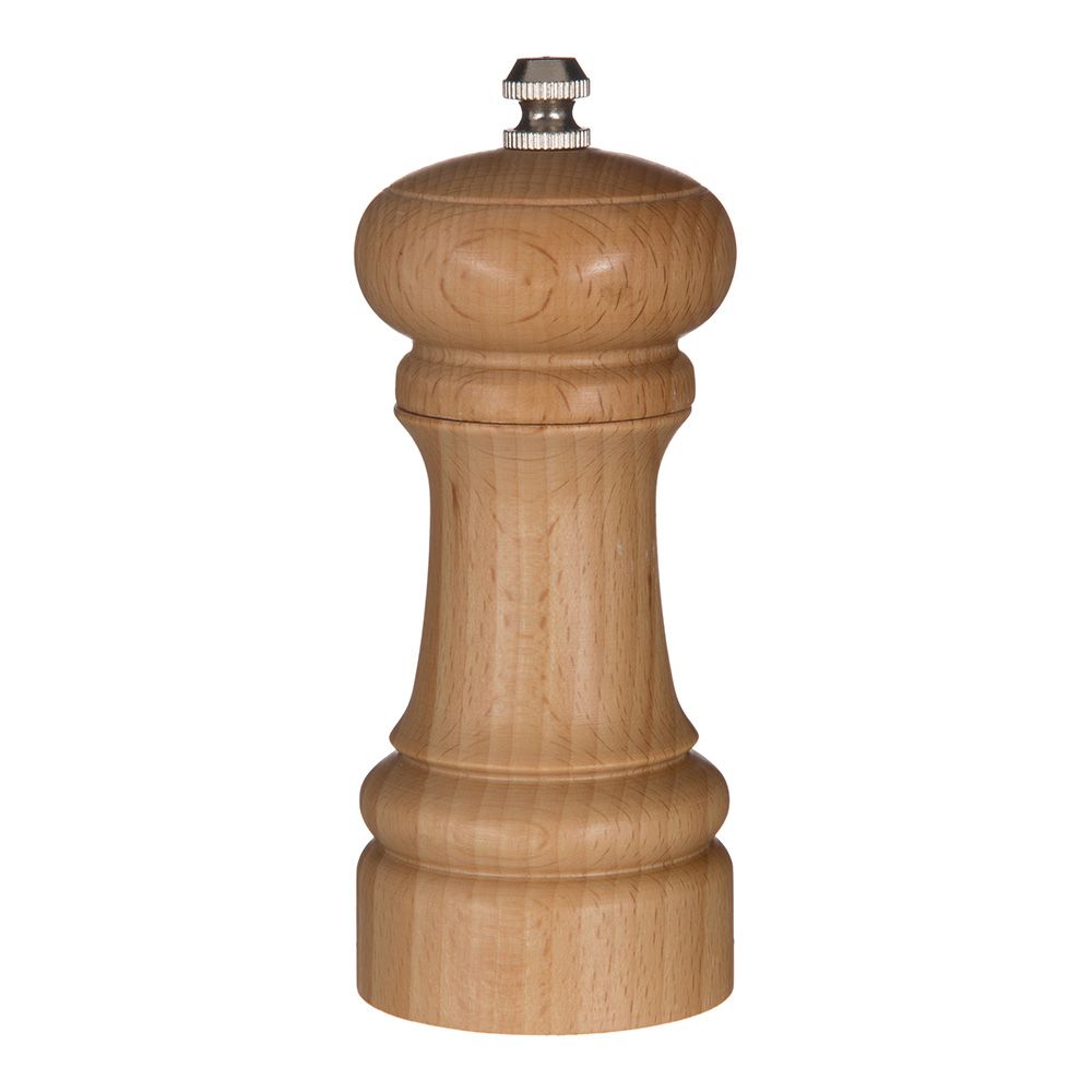 Moinho para sal/pimenta de madeira 14,5 cm