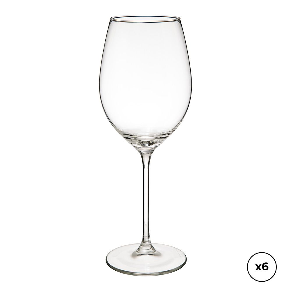 Copos de vinho de vidro 41 cl, 6 UDS