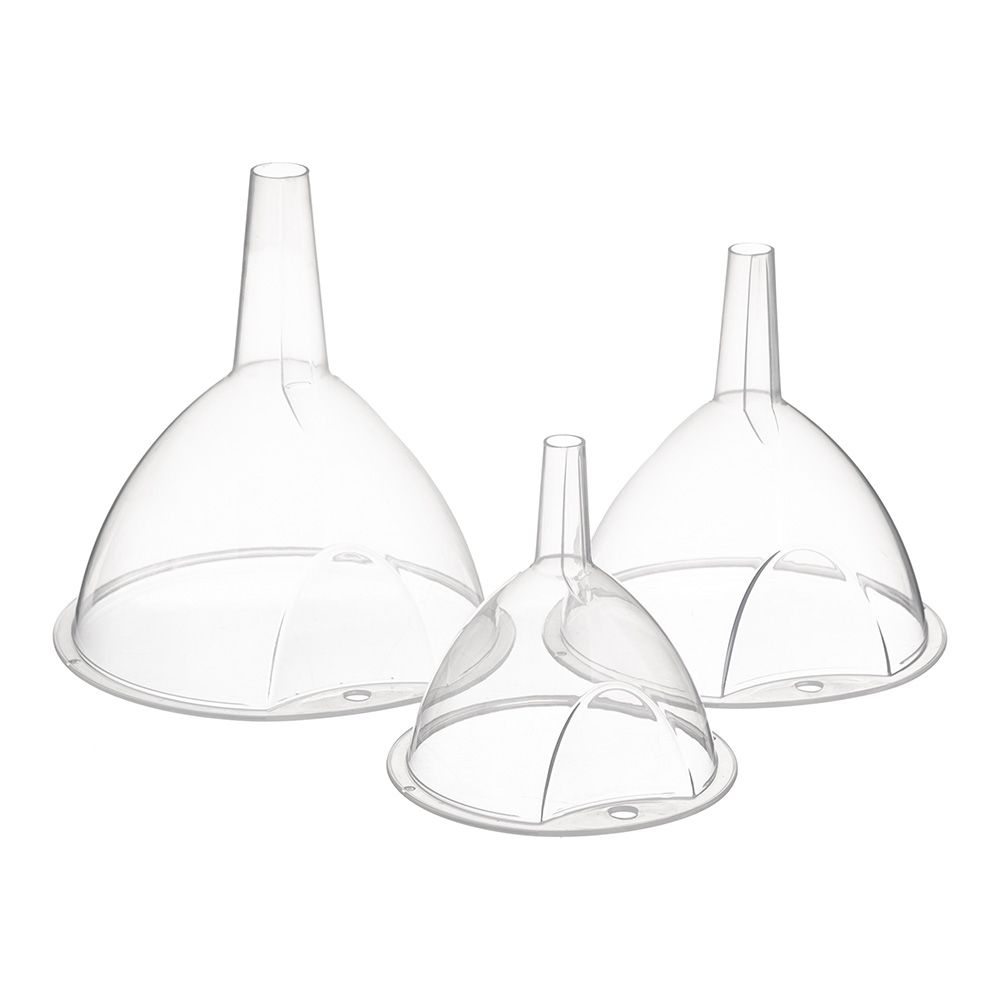 FUNIS DE PLÁSTICO TRANSPARENTE Ø10 cm / Ø12 cm / Ø12 cm, 3 uds