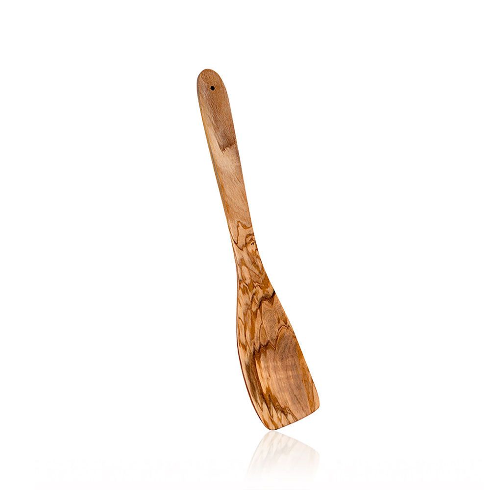 Espátula curva de madeira de oliveira 30 cm