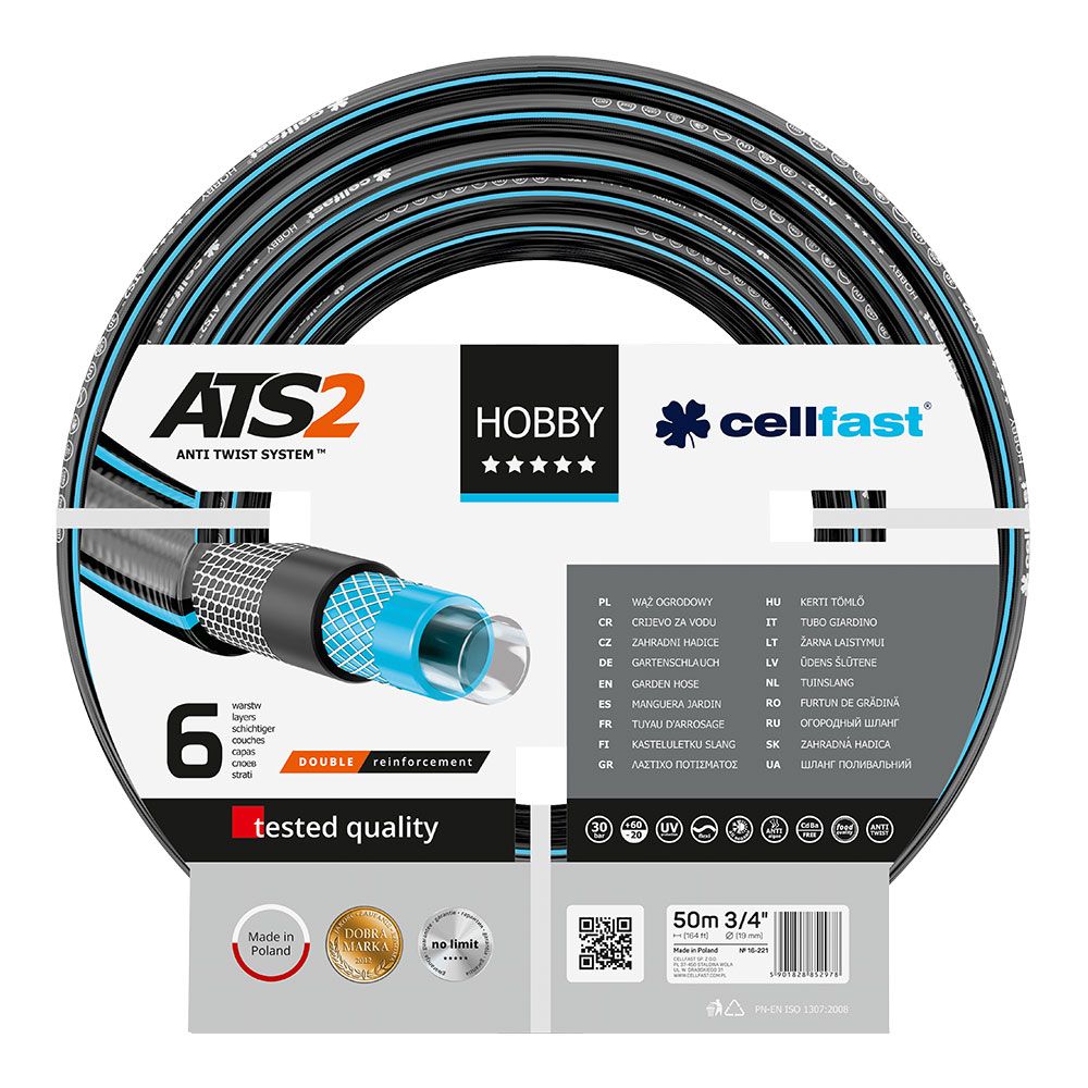 Mangueira de irrigação hobby ø19 mm, ¾ polegada, 50 m