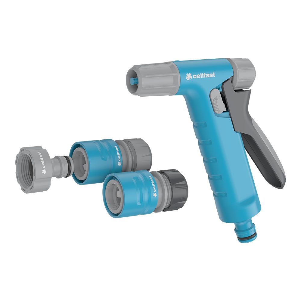 Pistola de irrigação Hydron cellpro e conectores ½ polegada - 5/8 polegada 6 bar, 2 funções, blister
