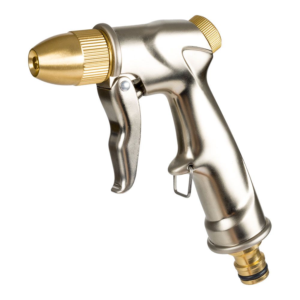 Pistola de rega Brass em latão, 6 bar, 2 funções, blister