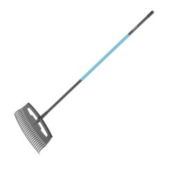 Ancinho de folhas ideal PRO grande com 26 dentes, 52 x 180 cm