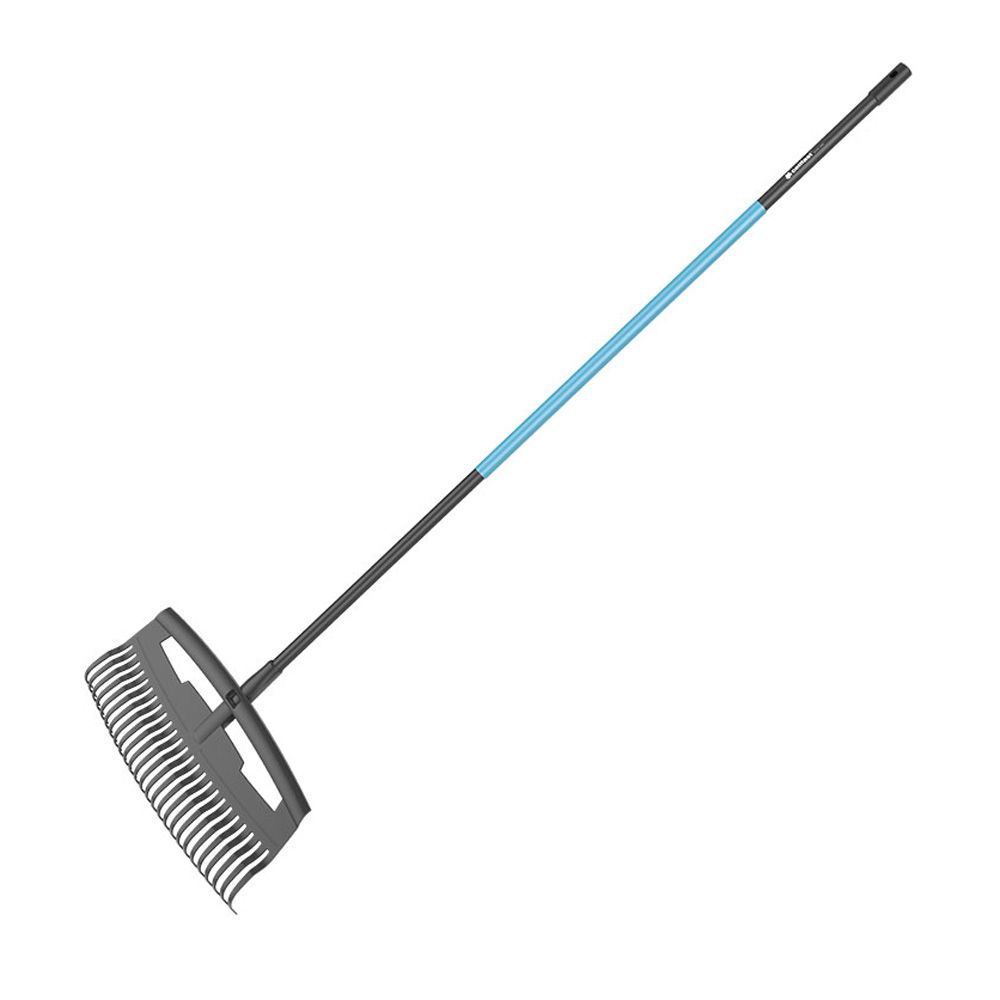 Ancinho de folhas ideal PRO grande com 26 dentes, 52 x 180 cm