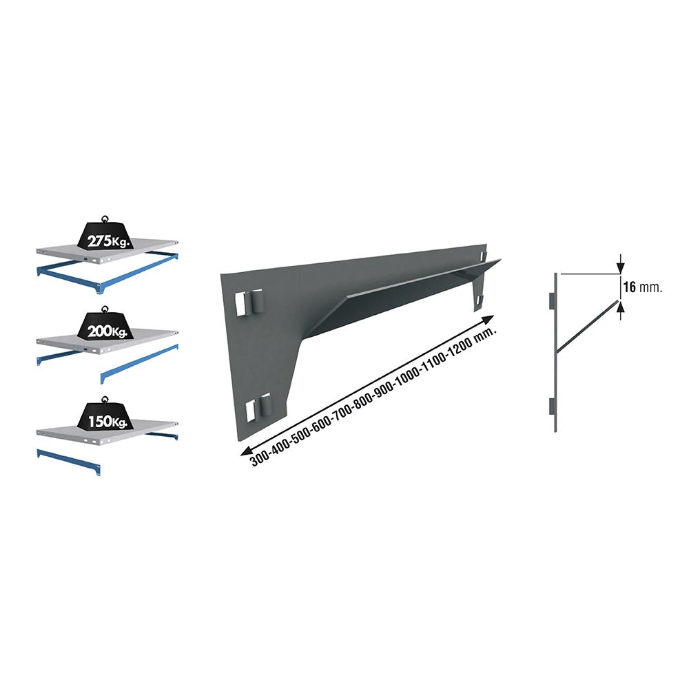 Trave sclick 1000mm cinzento. simon rack - Image 2