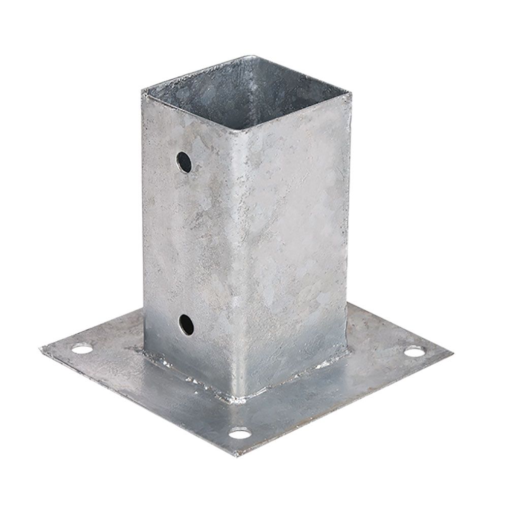 Fixação metálica quadrada 9 x 9 cm