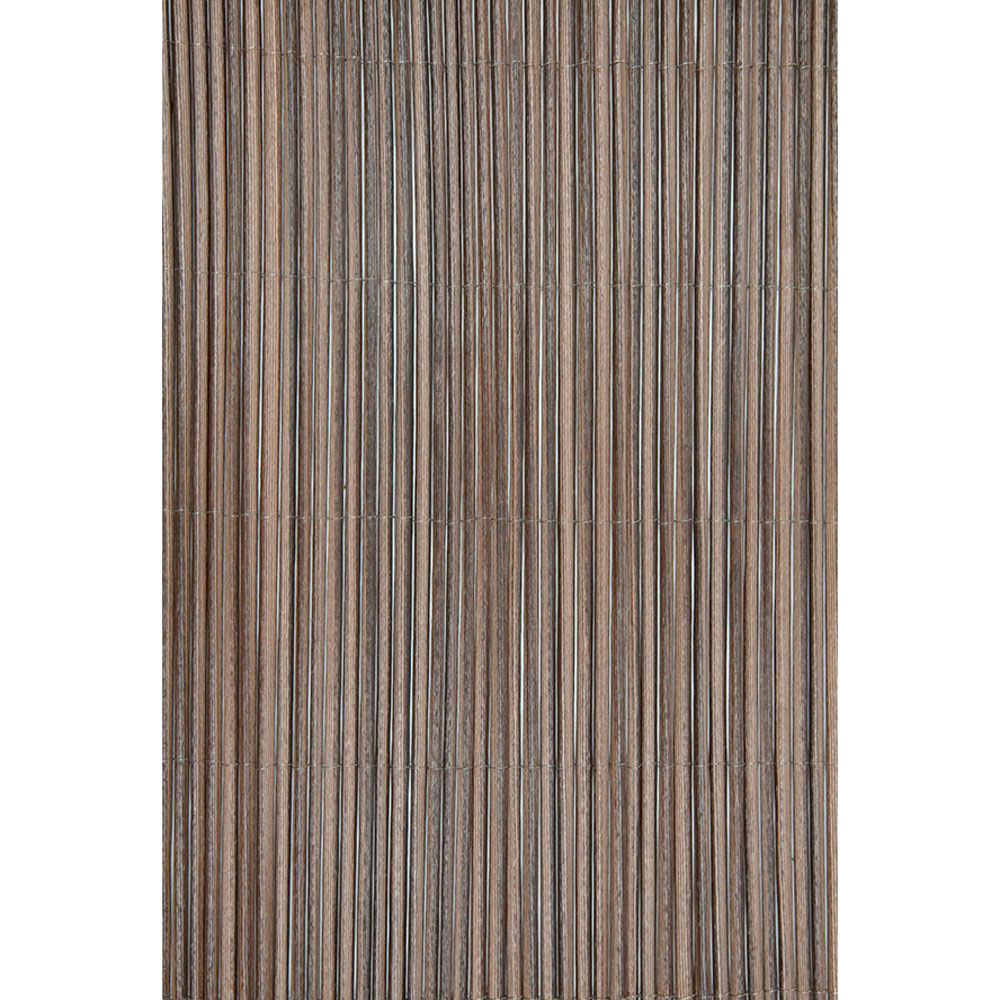 Cerca de junco sintético marrom escuro fency wick, 1 x 3 m