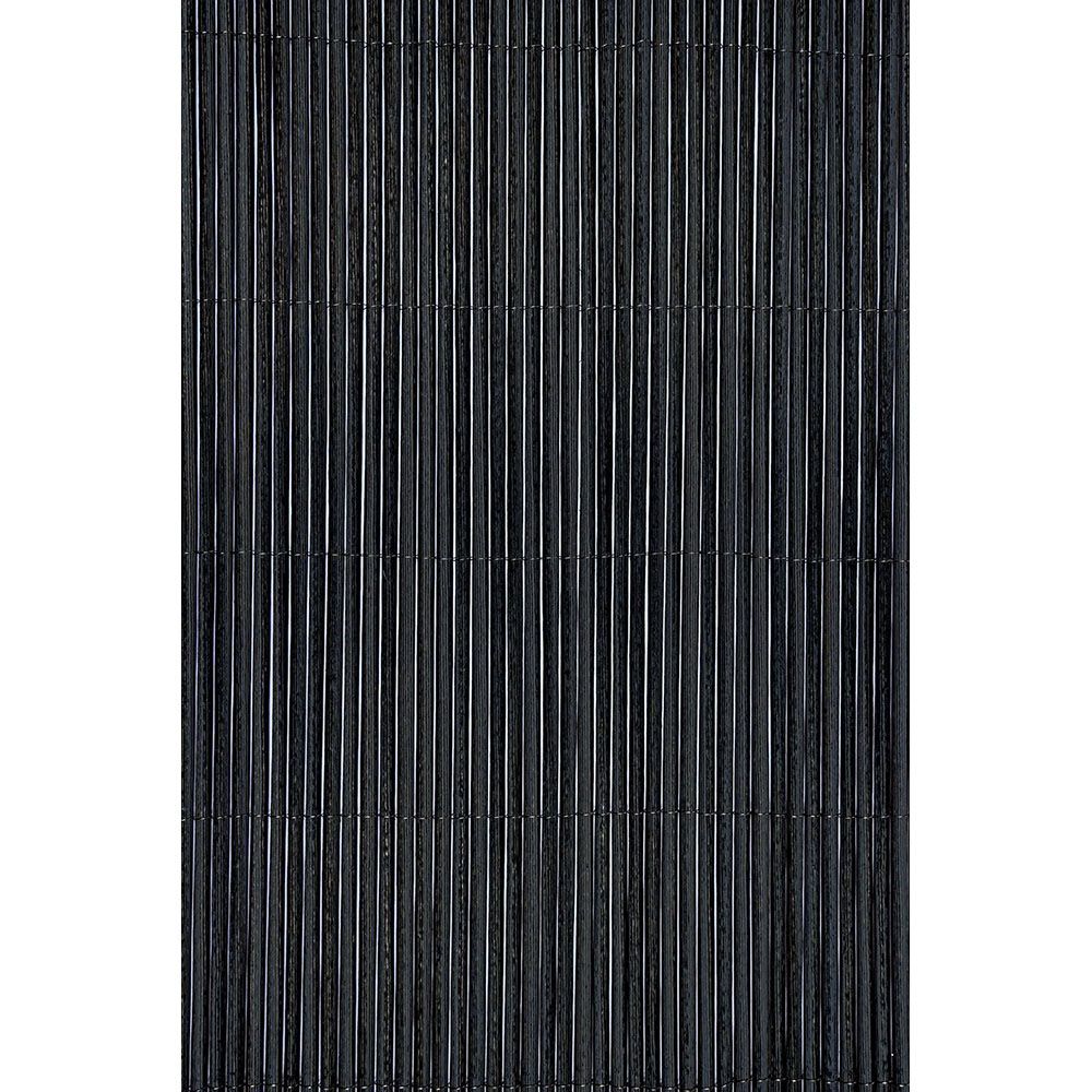 Cerca sintética, cinza e preta fency wick, 1 x 3 m