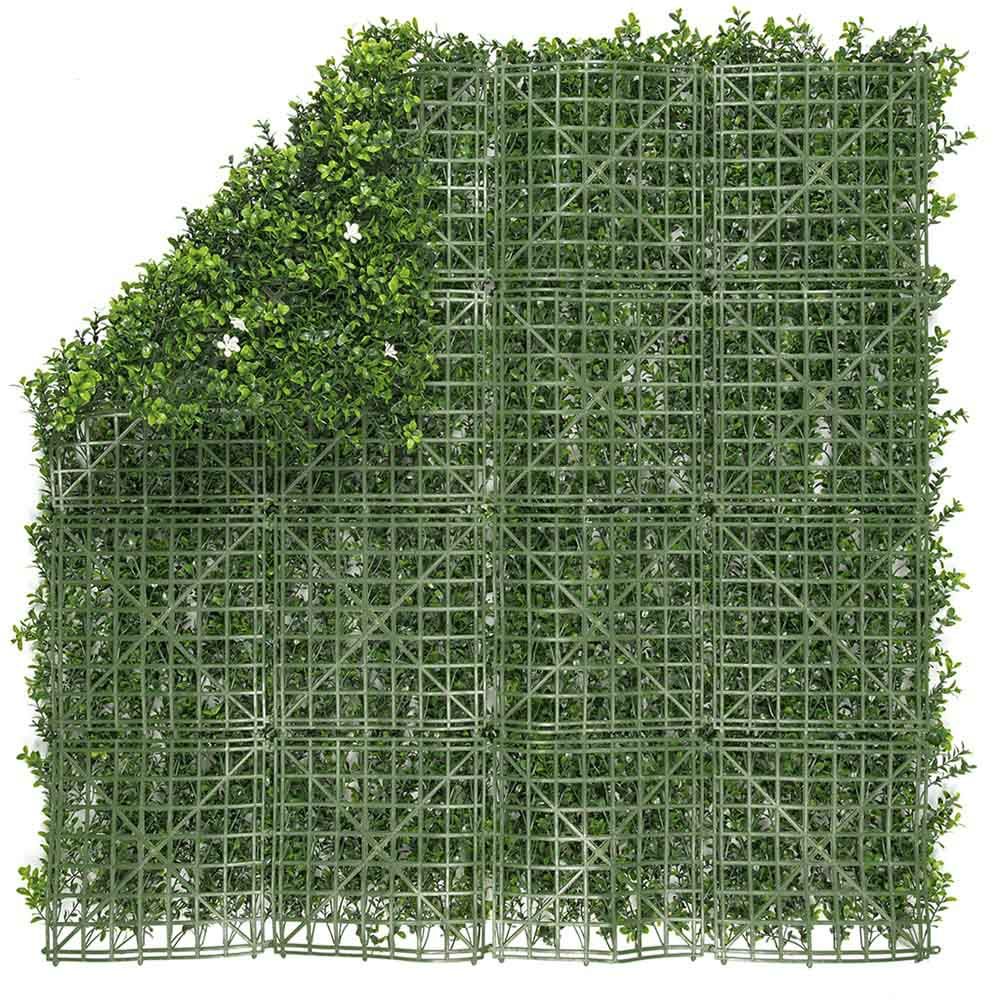 Jardim vertical verde com flores de jasmim 50 x 50 cm, 4 unidades - Image 2