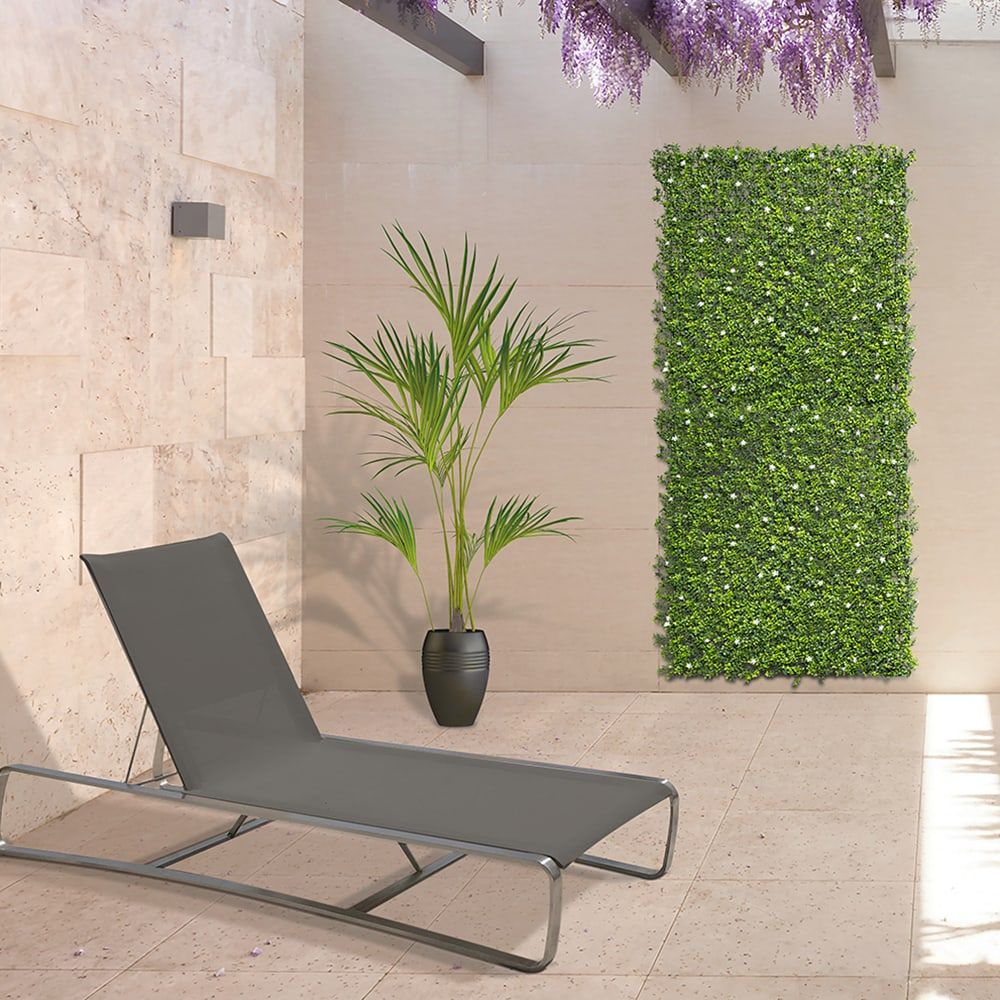 Jardim vertical verde com flores de jasmim 50 x 50 cm, 4 unidades - Image 3