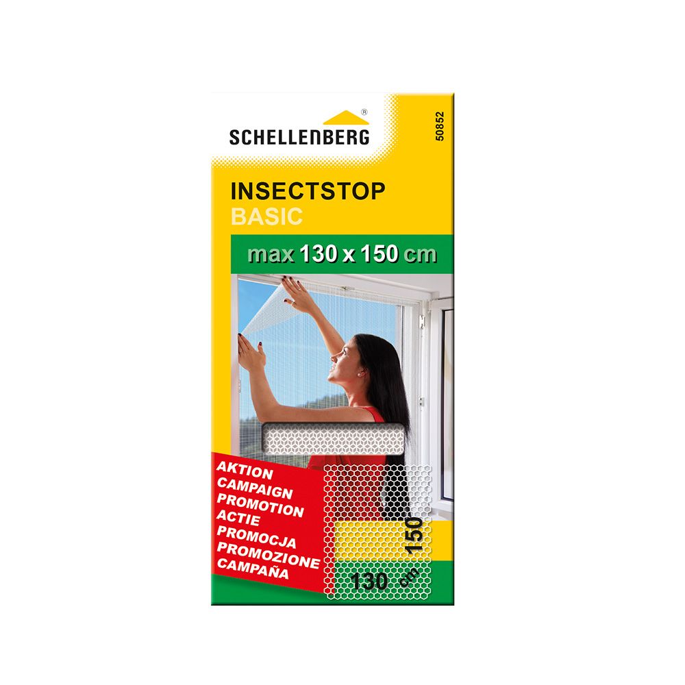 SCHELLENBERG Rede mosquiteira com fecho de velcro, branca, 130 x 150 cm - Image 2