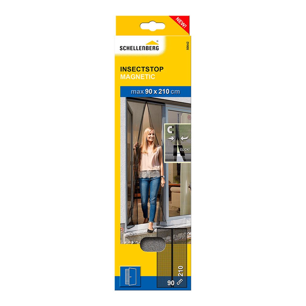 SCHELLENBERG Mosquiteiro de cortina magnética, antracite, 90 x 210 cm - Image 2