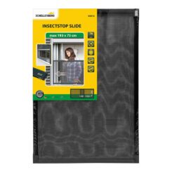 Rede mosquiteira com moldura extensível, malha de fibra de vidro, antracite, 100-193 x 75 cm