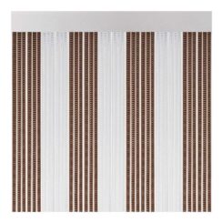 Cortina de porta modelo lisboa, COR marrom-cristal, 90 x 210 cm