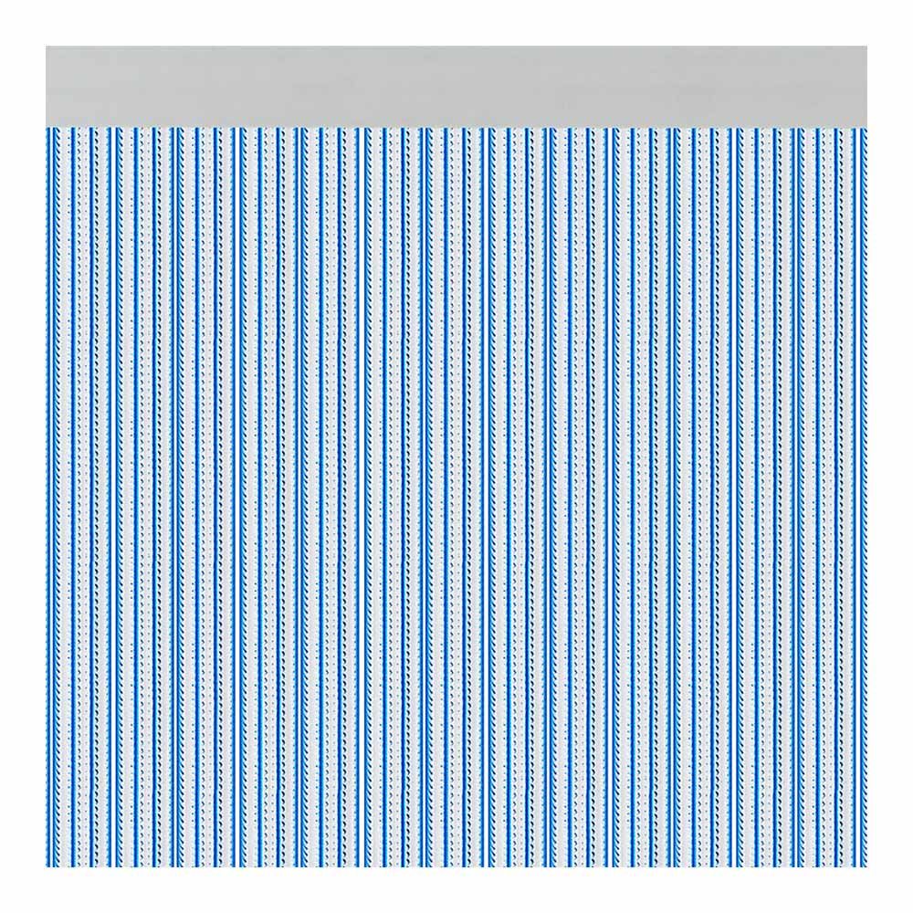 Cortina de porta modelo brescia, azul, 90 x 210 cm