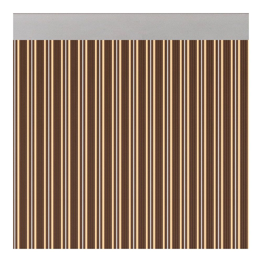 Cortina blackout para porta modelo ferrara, COR marrom-marfim, 90 x 210 cm