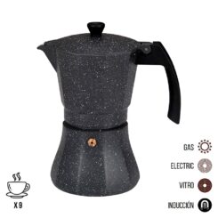 Cafeteira por indução em alumínio 9 xícaras