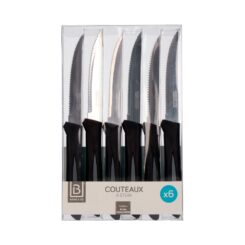 Facas de carne em aço inoxidável 21 cm cores sortidas 6 UDS