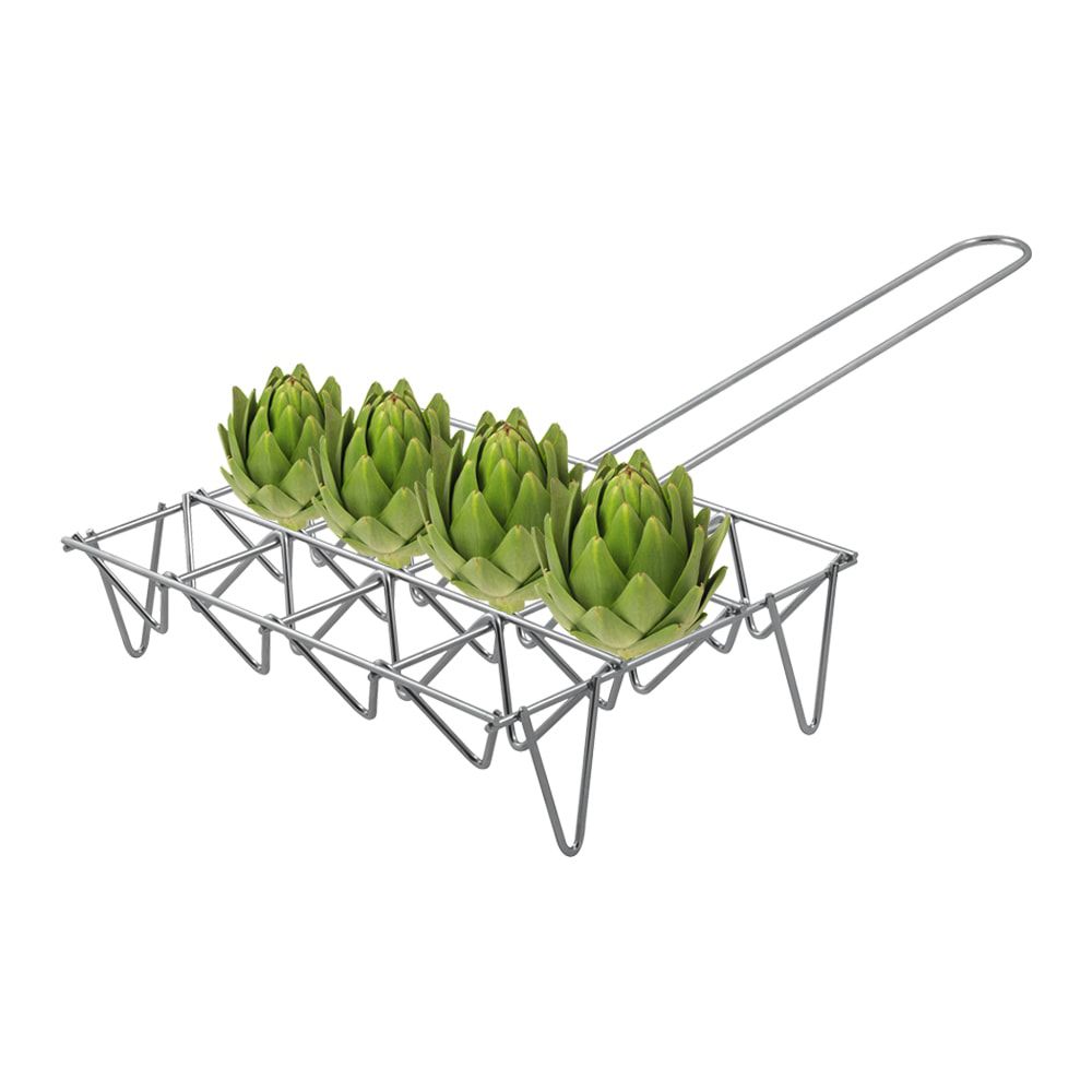 Grelha para legumes com acabamento zincado, capacidade para 12 peças, 34 x 8,5 x 25,5 cm - Image 2
