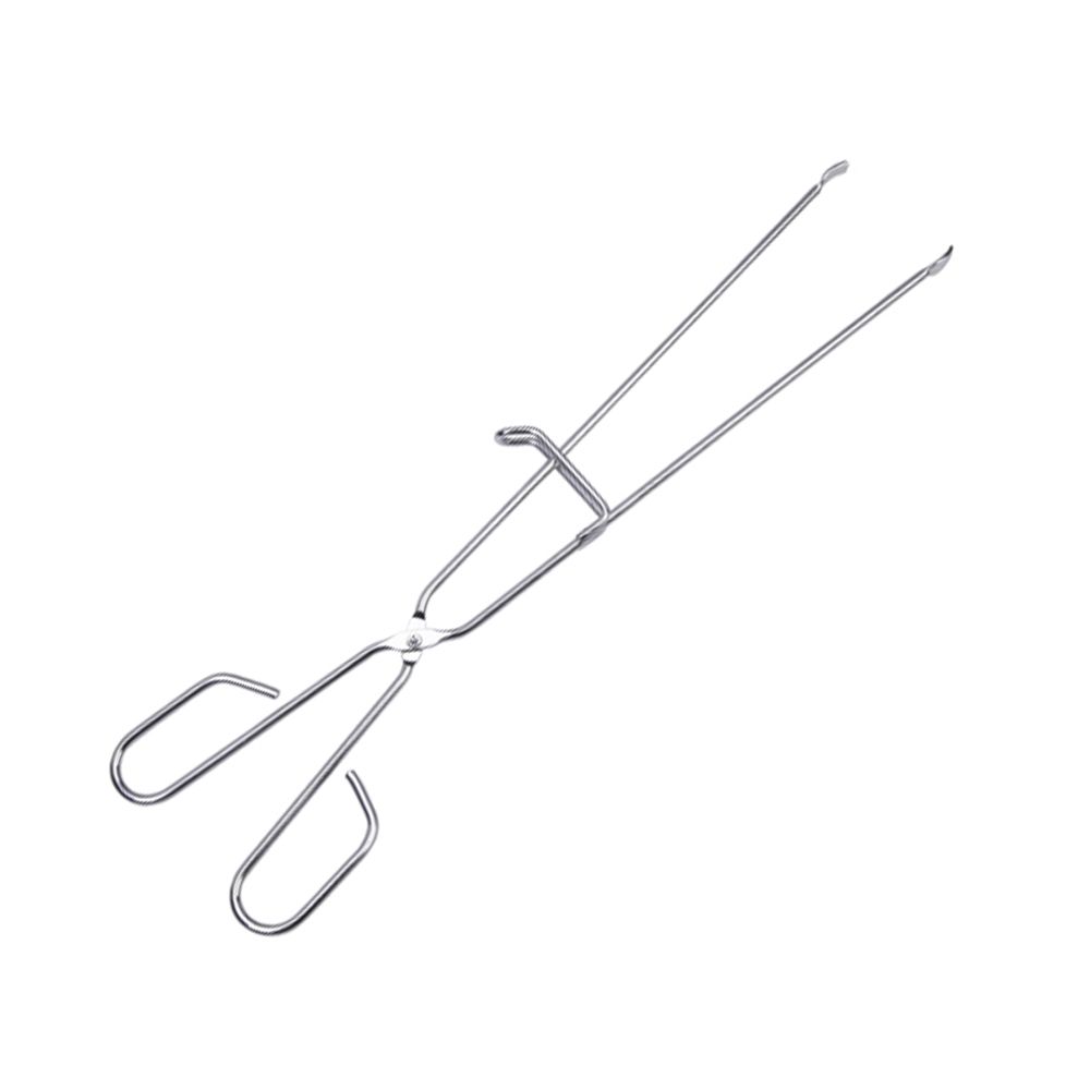 Pinça para churrasco em aço inoxidável com trava, 45 cm
