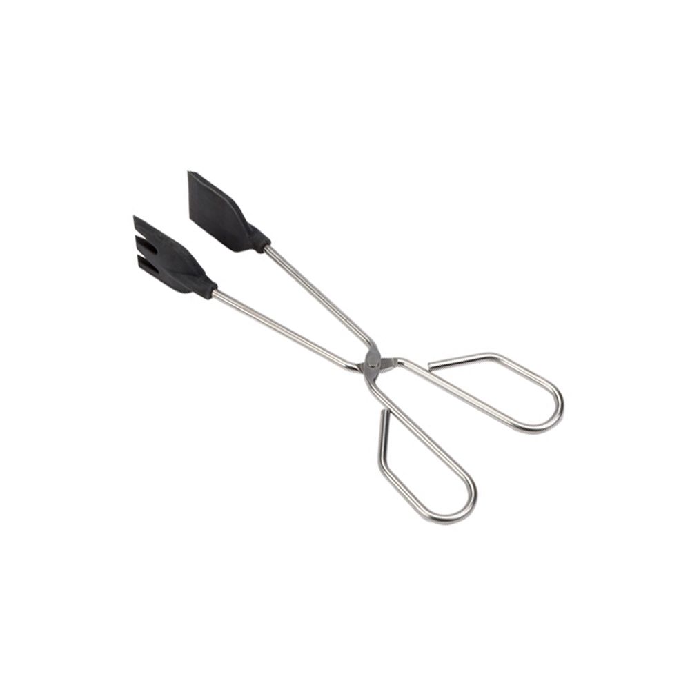 Pinças de cozinha com pá de silicone em aço inoxidavel 30 cm