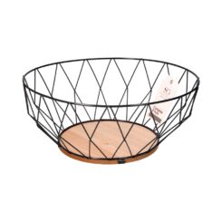 Fruteiro metalico baltik cinzento Ø28 cm