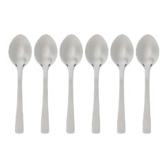 SECRET OF GOURMET Colheres pequenas de moka em prata inoxidável de precisão 9,5 cm 6 unidades