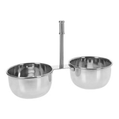 Recipiente duplo para molhos em aço inoxidável 21 x 9 x 14,5 cm