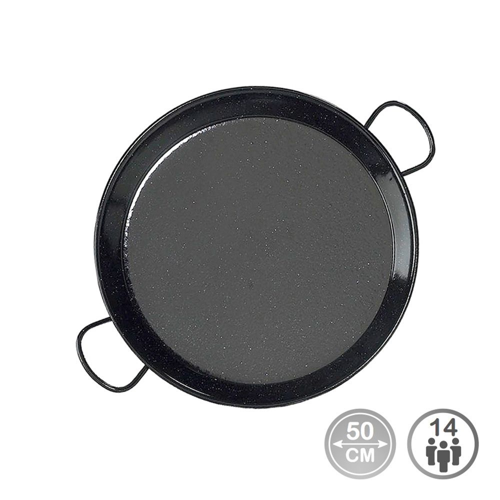 Frigideira para paelha tradicional em aço esmaltado Ø50cm (14 pessoas). vaello