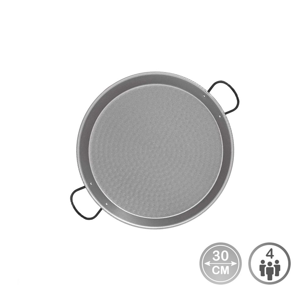 Frigideira paelha tradicional de aço polido Ø30cm (para 4 pessoas). vaello