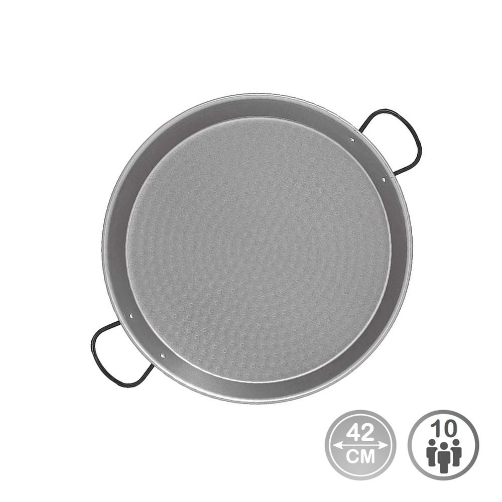 Frigideira paelha tradicional de aço polido Ø42cm (para 10 pessoas). vaello