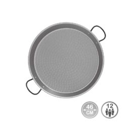 Panela de paella tradicional em aço polido ø46 cm (12 pessoas)
