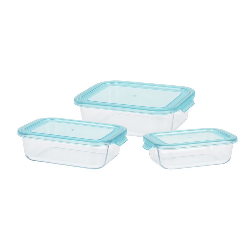 KIT de recipientes de vidro 3 tamanhos vários 630 ml, 1000 ml Y 1480 ml