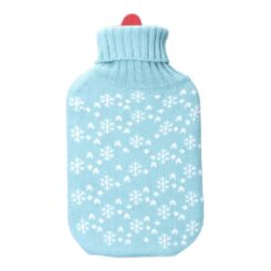 Botija de água quente 2 L modelo azul flocos brancos