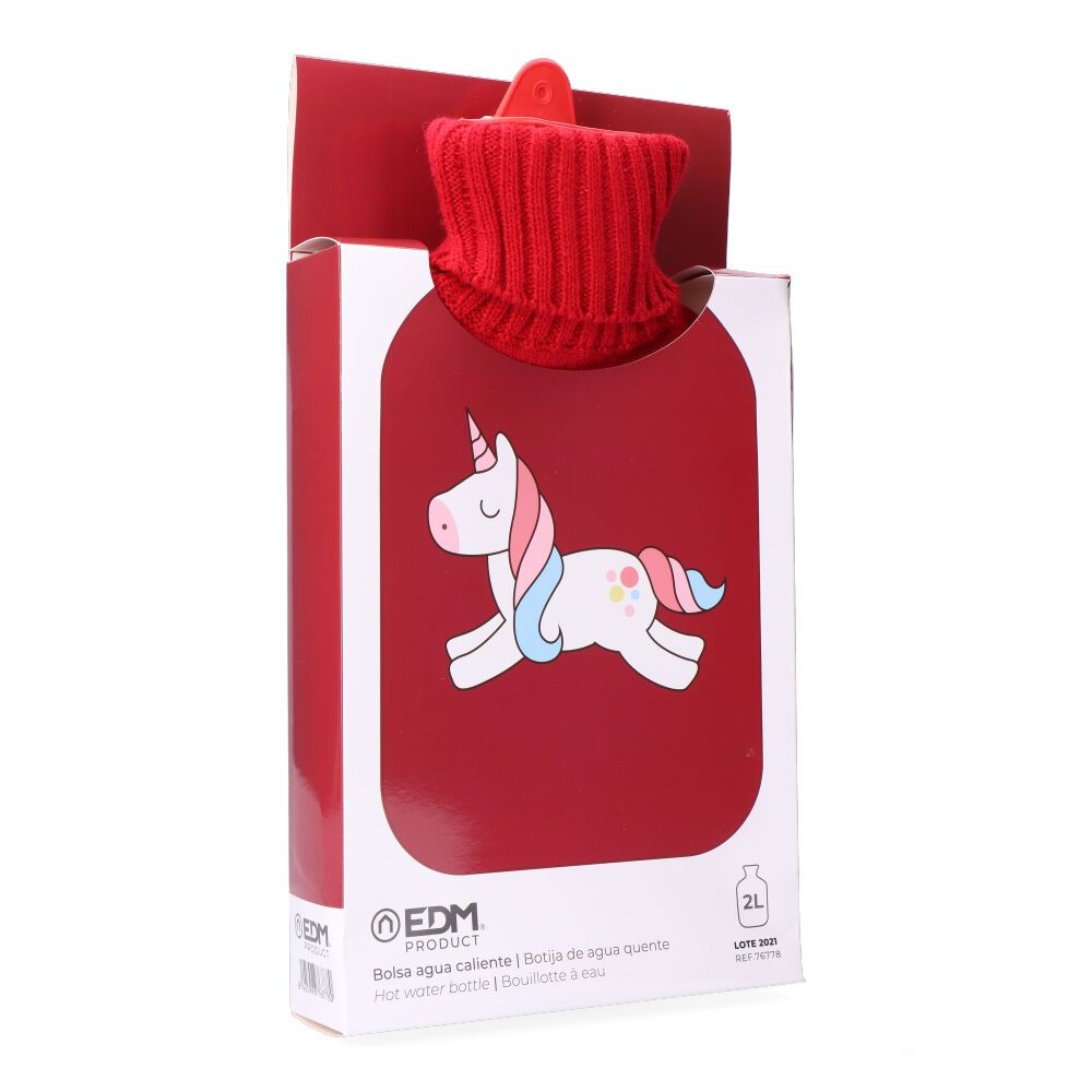 Botija de água quente 2 L modelo vermelha unicórnio - Image 3