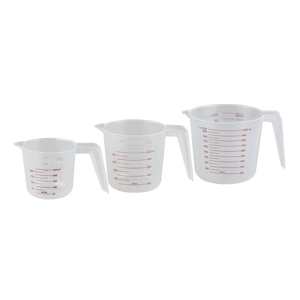 Jogo de 3 jarras medidoras de 250/500/1000 ml