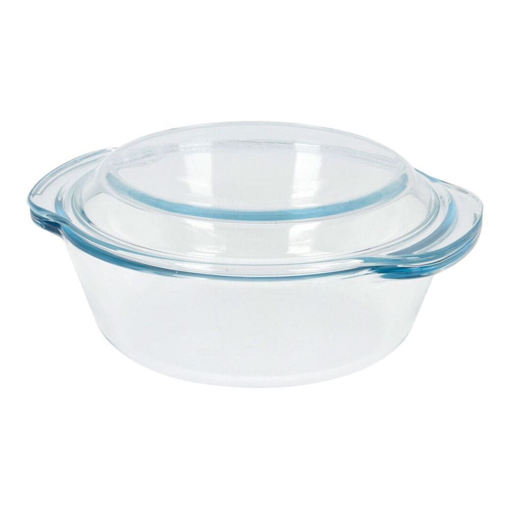 Assadeira de vidro redonda com tampa 1,5L Ø23,4 x 20,7 x10cm