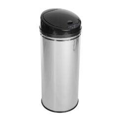 Balde com sensor de abertura automática modelo alfa COR prata/preta 42 l