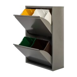 Armario metalico reciclagem 4 gavetas cinzento 92 x 60 x 25 cm