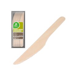 Faca de madeira de 16,5 cm, pacote com 12 UDS