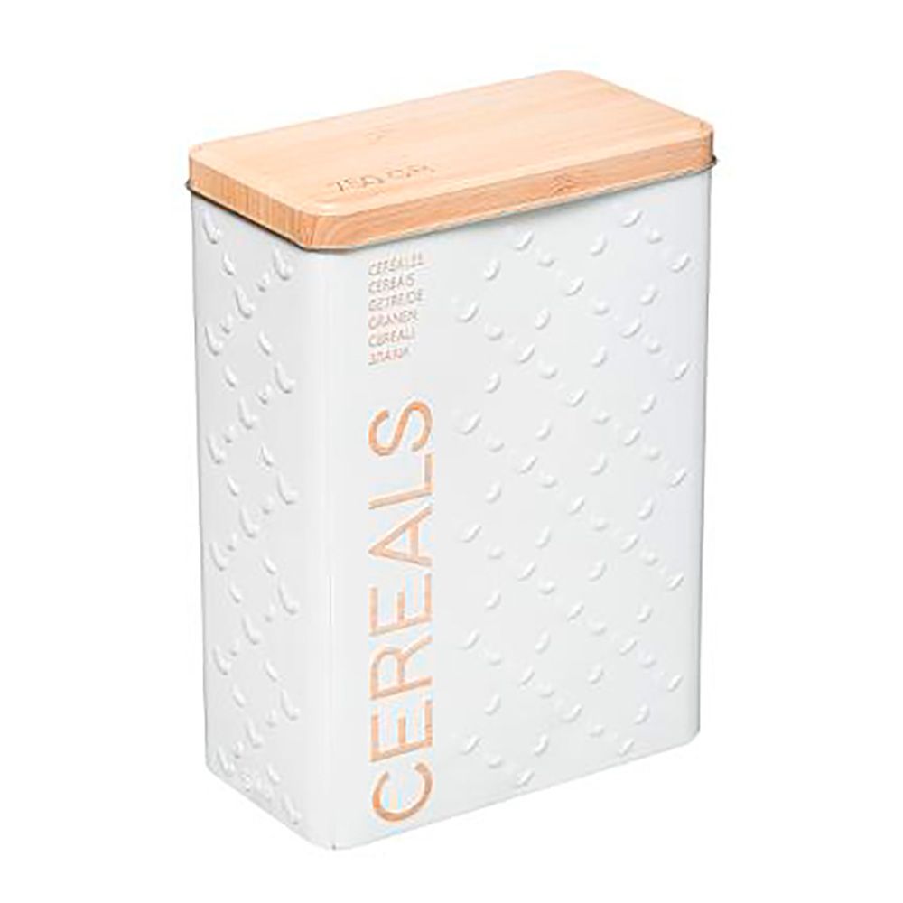 Caixa metalica para cereais 750g modelo scandi nature