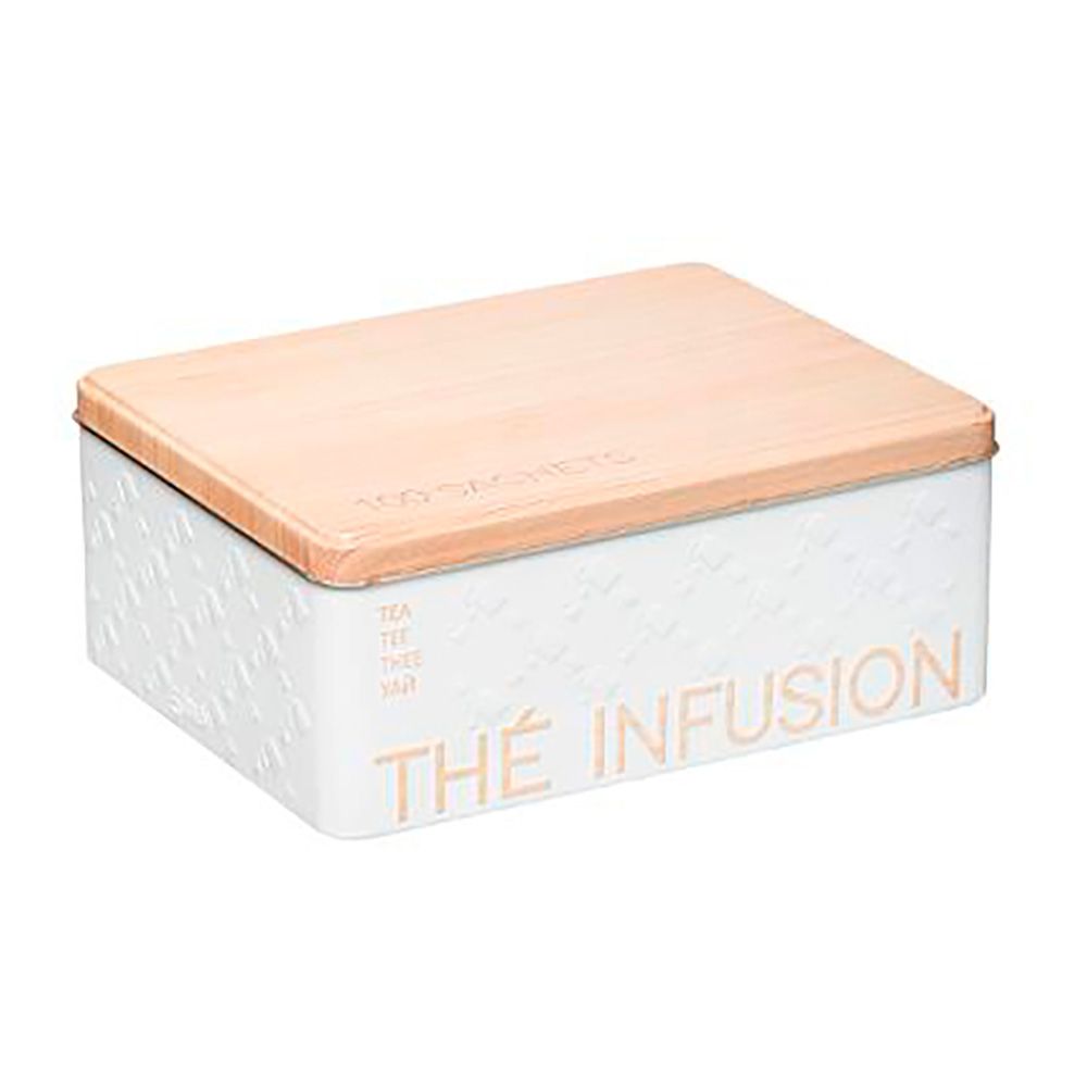 Caixa metalica para infusões para 100 unid. modelo scandi nature