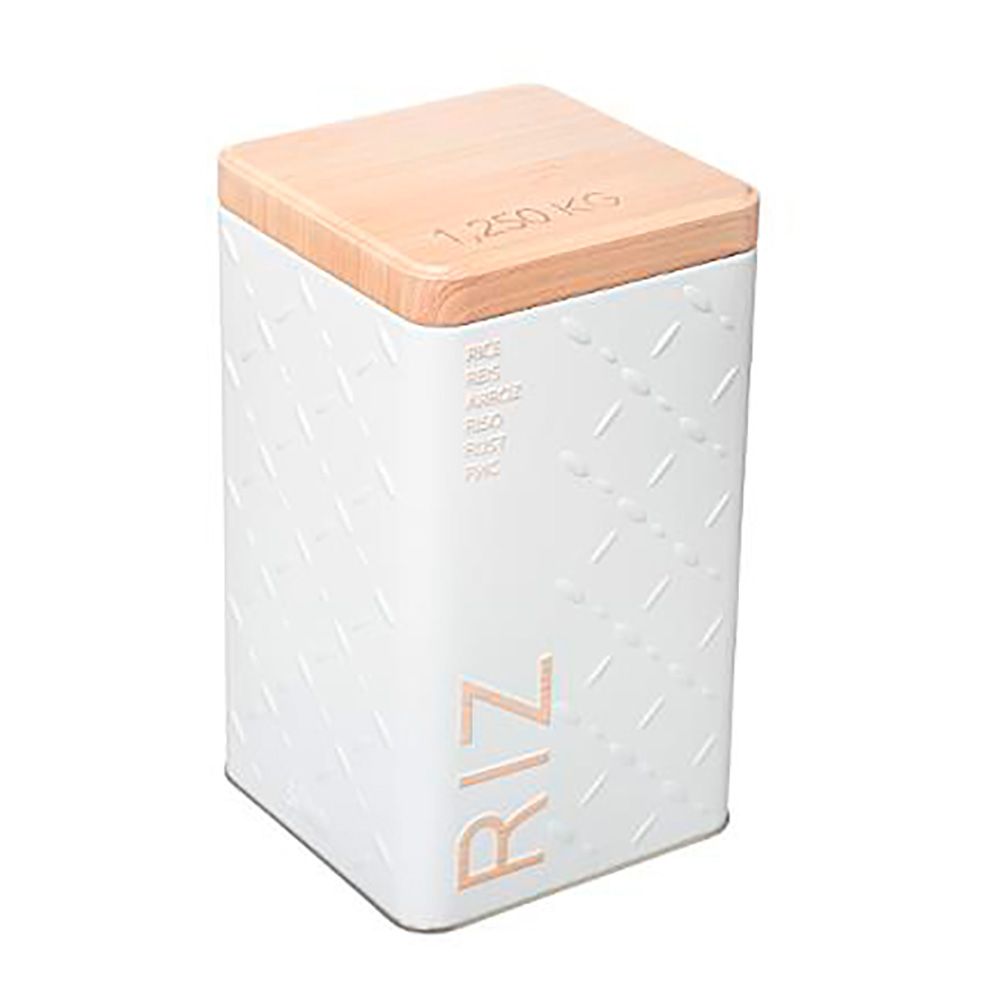 Caixa metalica para arroz 1250g modelo scandi nature