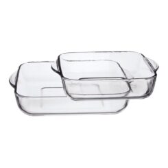 Conjunto de 2 bandejas quadradas para forno
